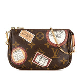 Brown Louis Vuitton Monogram Patch Mini Pochette Accessoires Handbag