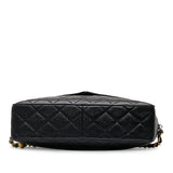 Chanel CC Chain Shoulder Bag Black Caviar Gold