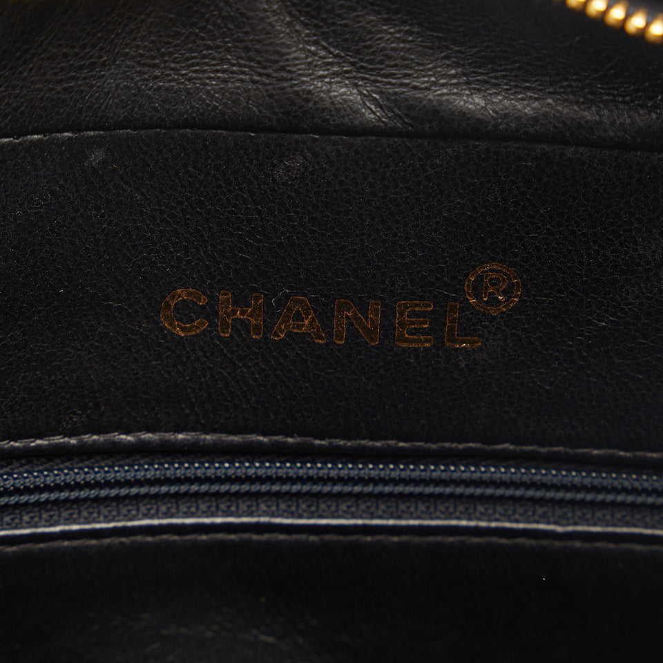 Chanel CC Chain Shoulder Bag Black Caviar Gold