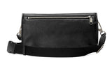 GUCCI Metallic Interlock Double G Soft Leather fanny pack Shoulder Messenger Bag Unisex / Black Classic 575837-1GZAX-1000