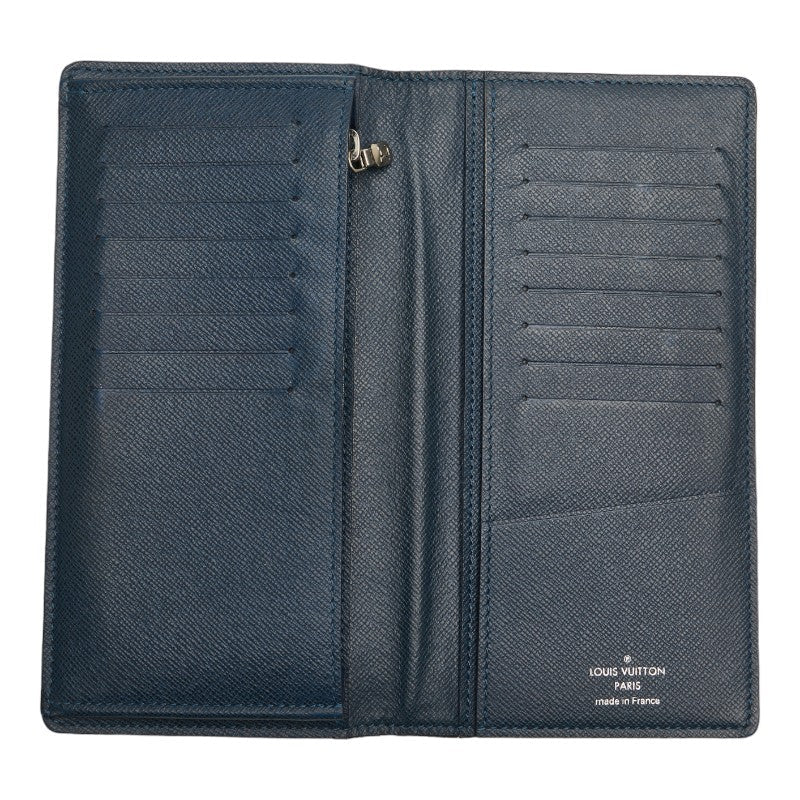 ルイ ヴィトン タイガ ポルトフォイユ ブラザ 長財布 M30502 ネイビー レザー メンズ LOUIS VUITTON 【中古】｜【銀座パリス】　楽天市場店
