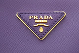 Prada Purple Saffiano Leather Galleria Double Zip Tote
