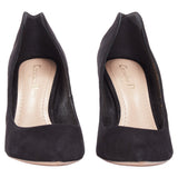 Dior Dioramour Leather Heart Suede Curved Heeled Pumps