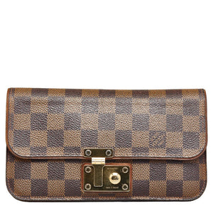 Louis Vuitton Damier Portefolio Ascot Long Wallet N63171 Eve Brown PVC  Louis Vuitton