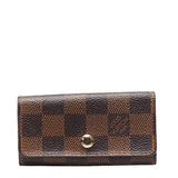 Louis Vuitton Damier Multicle 4 4 Series Keycase N62631 Brown PVC Leather  Louis Vuitton