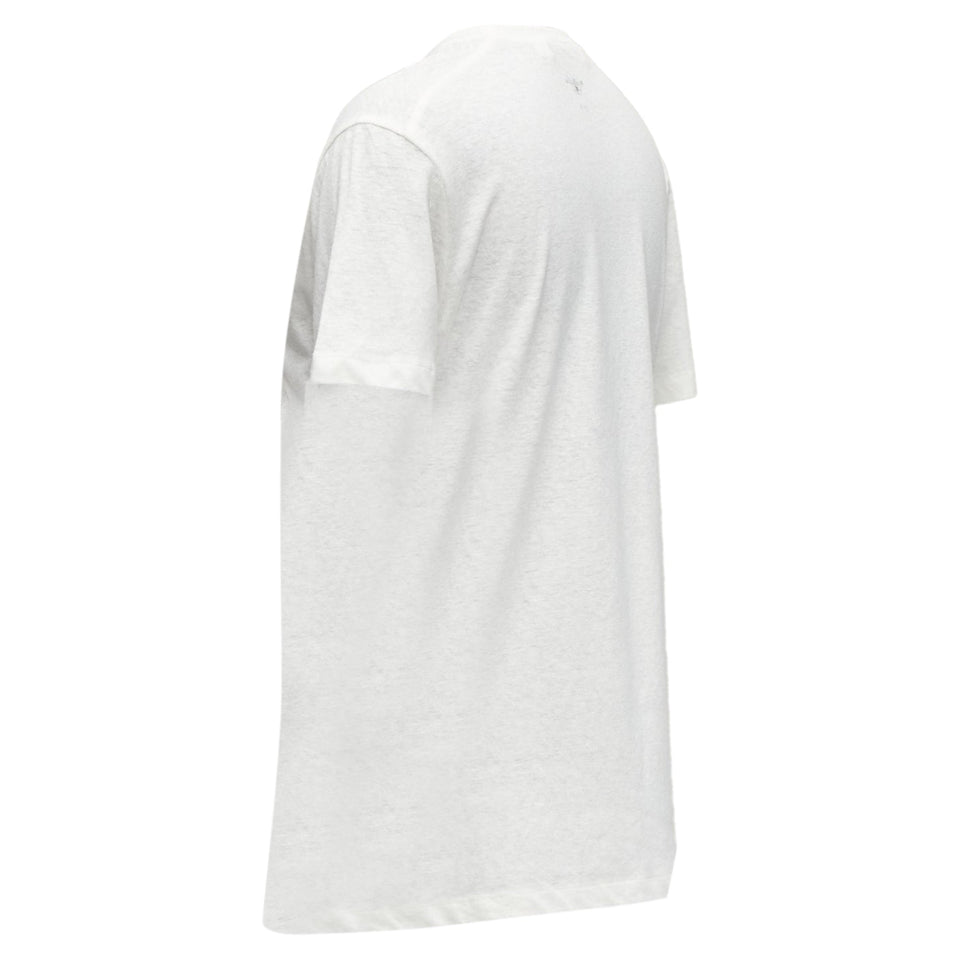 Dior We Rise By Lifting Others Reversed Print Cotton Linen Tshirt