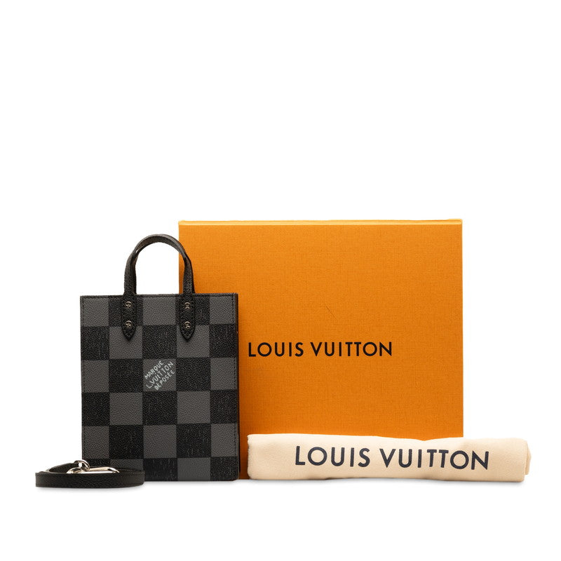 Louis Vuitton Damier Sack XS Handbag Shoulder Bag 2WAY N60479 Noir Black Leather Men LOUIS VUITTON