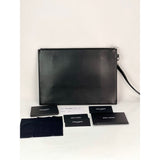 Saint Laurent Black Smooth Leather I-Pad Case Clutch