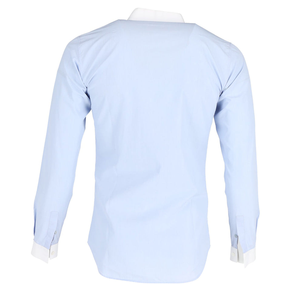 Dior Button Down L:ong-Sleeved Shirt in Light Blue Cotton