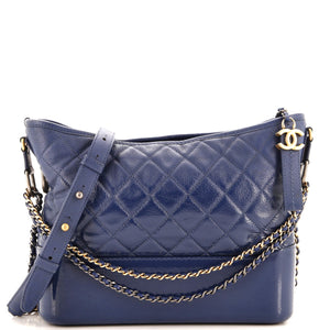 CHANEL Gabrielle Hobo Quilted Goatskin and Patent Medium