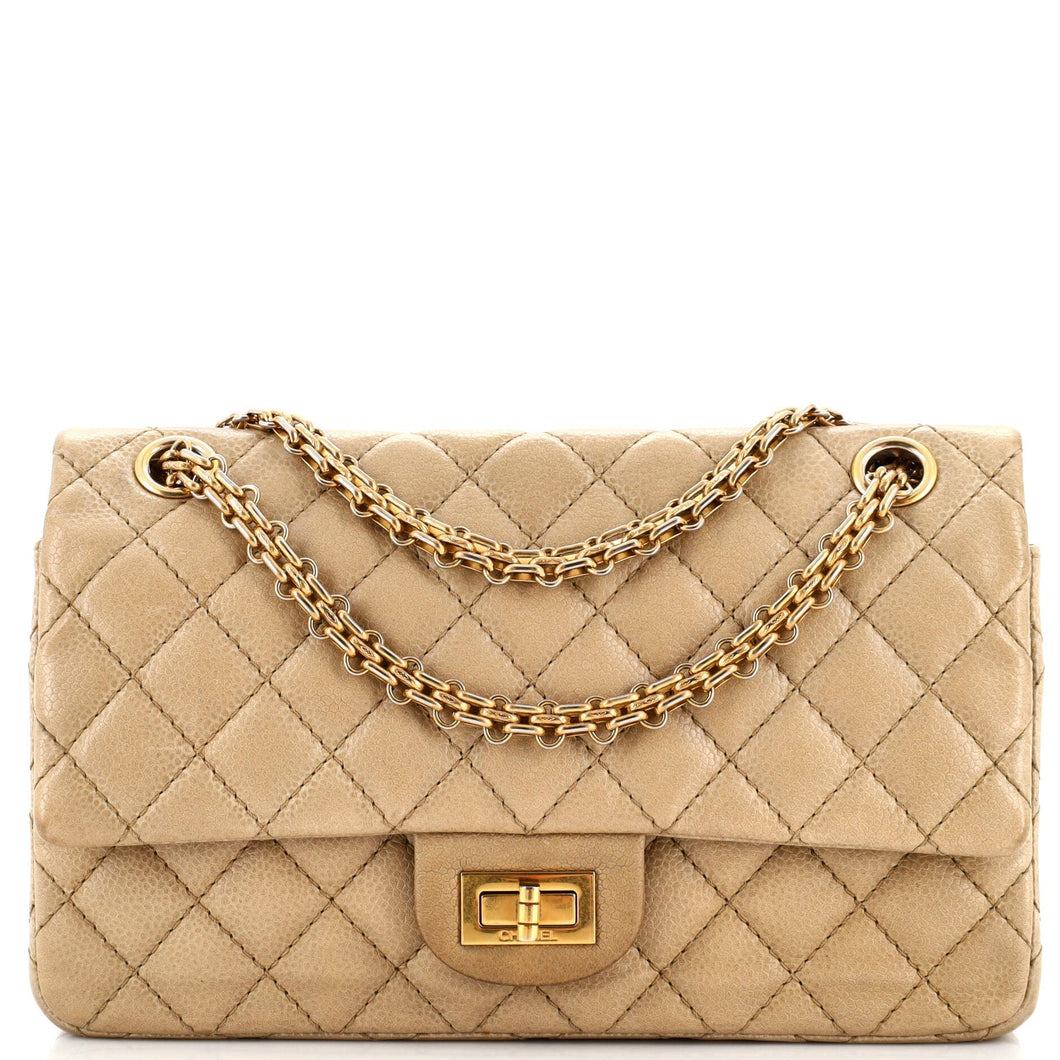 CHANEL Reissue 2.55 Flap Bag Quilted Caviar 225