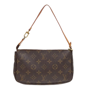 Louis Vuitton Pochette Accessoire  Canvas Clutch Bag