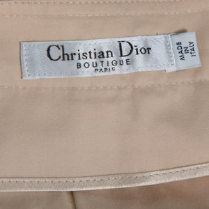 Dior Boutique Beige Cotton Cuffed Hem Pant