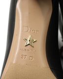 Dior Lace-Up Pointed-Toe Ankle Boots in Black Leather