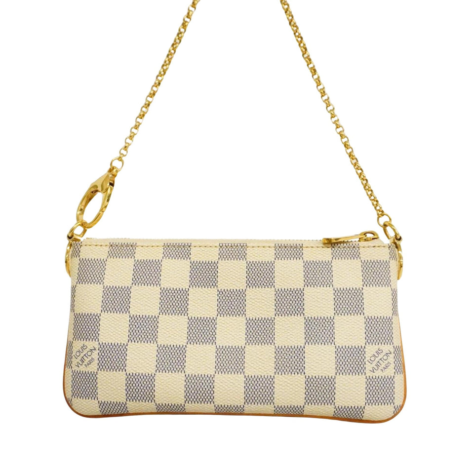 Louis Vuitton Pochette Accessoire  Canvas Clutch Bag