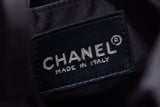 Chanel Black Satin & Pearl Stud Detail Handbag