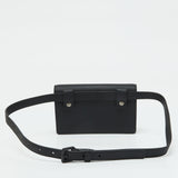 Dior Black Leather Saddle Flap Belt Bag