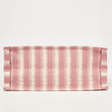 Dior Pink/white Canvas Large Stripe Book Tote