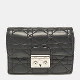 Dior Black Cannage Leather Miss Dior Compact Wallet