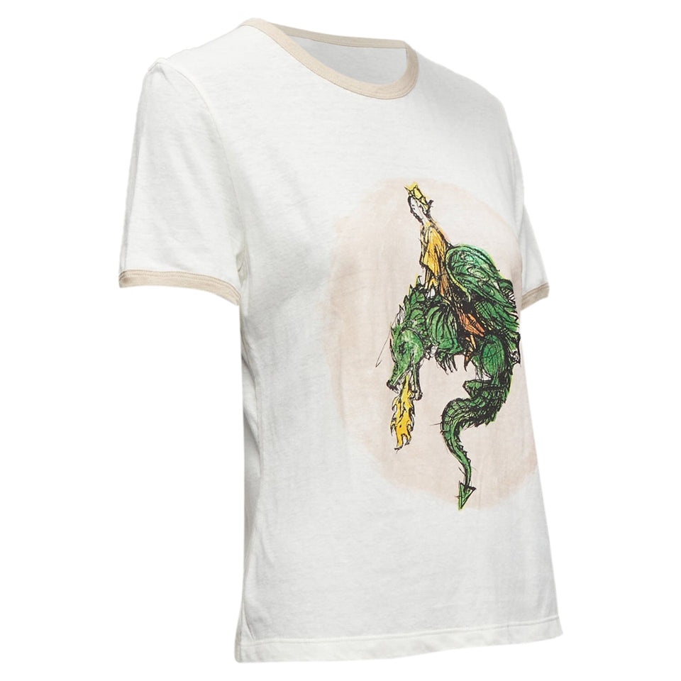Christian Dior Princess And Dragon Foil Print Ringer Tshirt