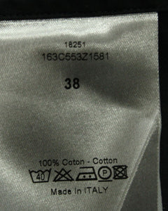 Dior Two Tone Buttondown Shirt in Black Cotton