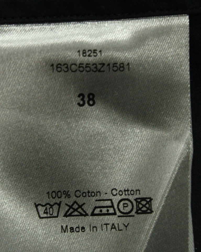 Dior Two Tone Buttondown Shirt in Black Cotton