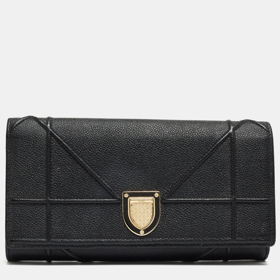 Black Leather Diorama Wallet