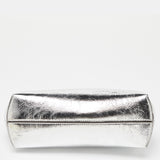 Fendi Silver Laminated Leather Small First Clutch