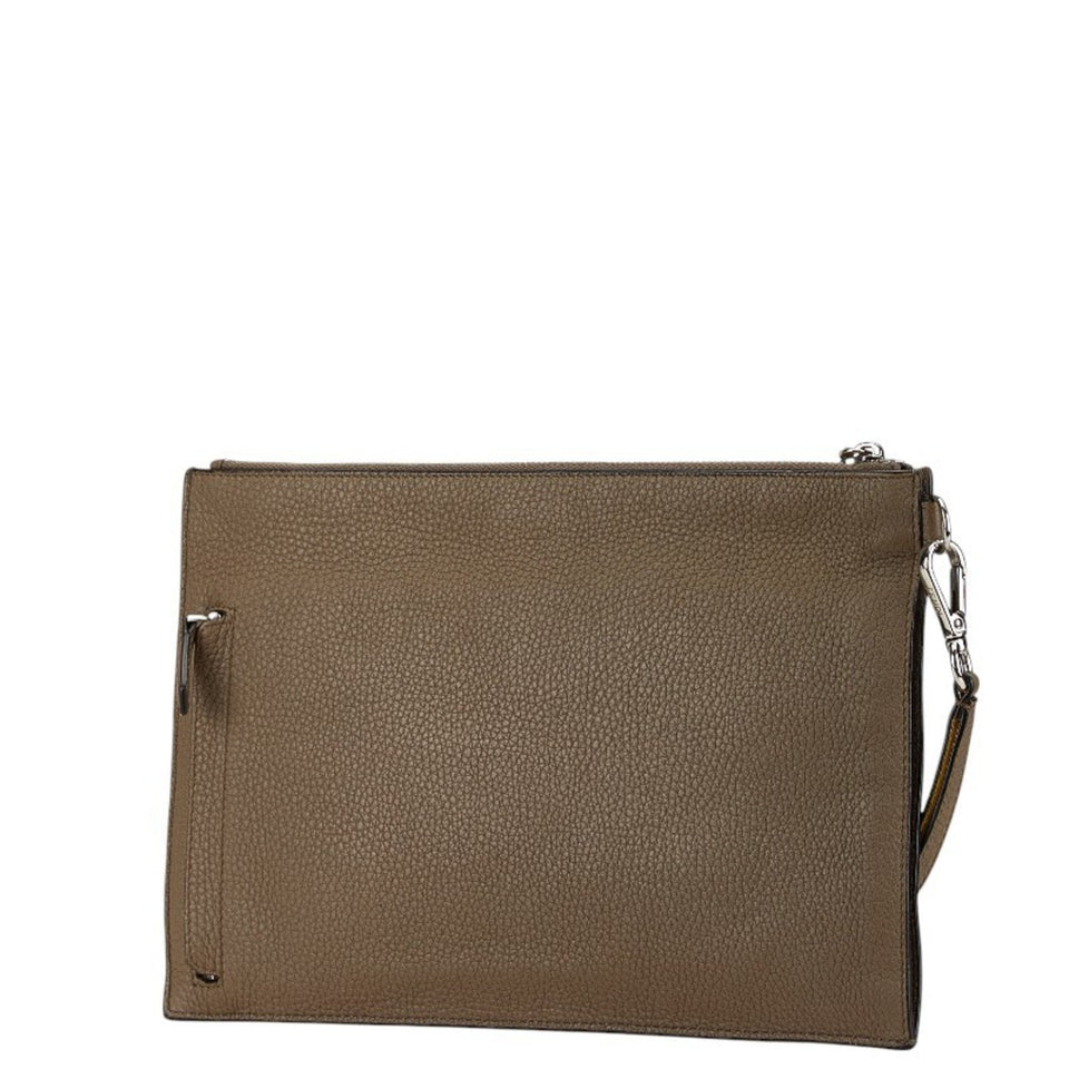 Fendi  Leather Clutch Bag (Pre-Owned)