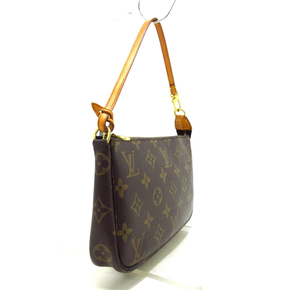 Louis Vuitton Pochette Accessoire  Canvas Clutch Bag