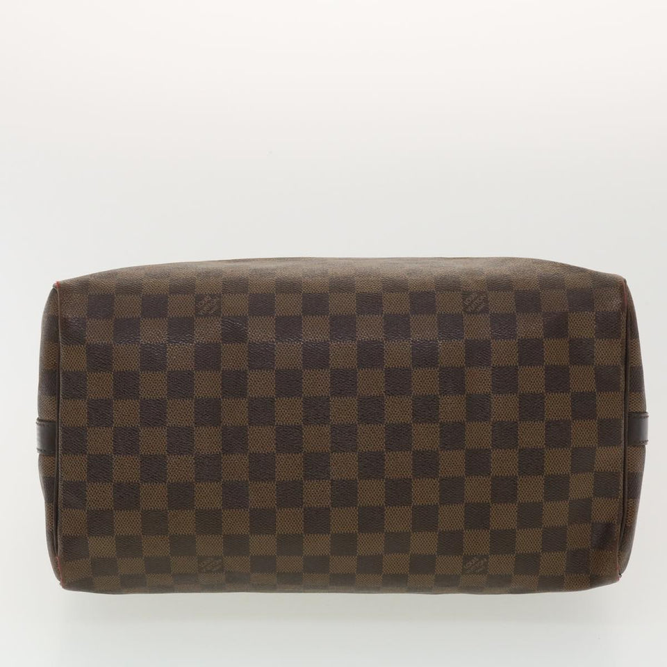 LOUIS VUITTON Damier Ebene Speedy Bandouliere 35 Hand Bag N41366 LV Auth 40583