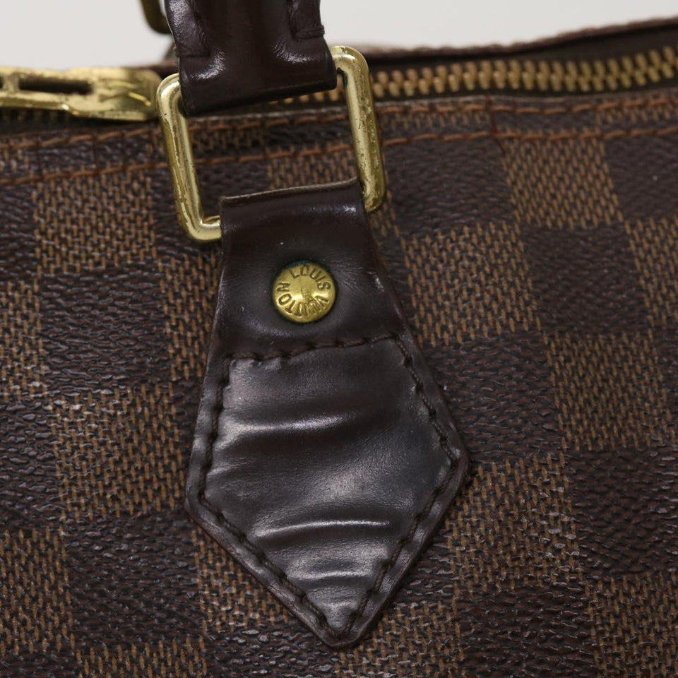 LOUIS VUITTON Damier Ebene Speedy Bandouliere 35 Hand Bag N41366 LV Auth 40583