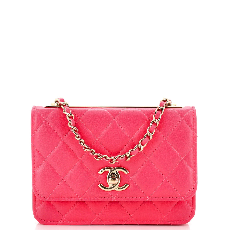 CHANEL Trendy CC Wallet on Chain Quilted Lambskin Mini