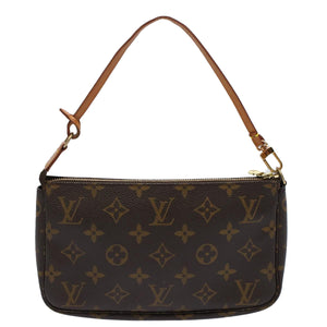 Louis Vuitton Pochette Accessoire  Canvas Clutch Bag