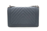 Chanel 2018 New Medium Grey BoyBag in Lambskin Flapbag