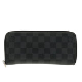 LOUIS VUITTON Damier Graphite Zippy Wallet Vertical N63095 LV Auth 41067