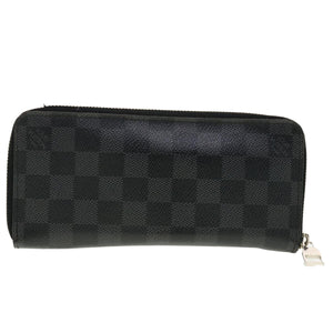 LOUIS VUITTON Damier Graphite Zippy Wallet Vertical N63095 LV Auth 41067