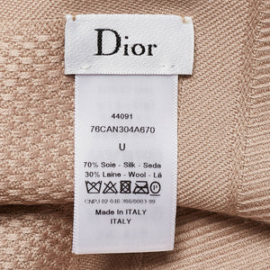Dior Beige Cannage Silk Blend Square Scarf