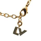 Gold Louis Vuitton Gold Plated Crystal Love Letter Necklace