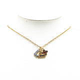 Gold Louis Vuitton Gold Plated Crystal Love Letter Necklace
