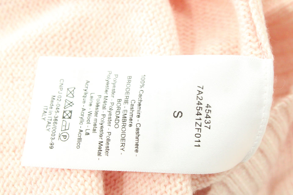 Dior Cancer Zodiac Sweater in Light Pink Cashmere