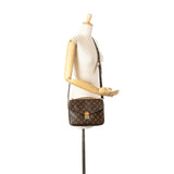 Brown Louis Vuitton Monogram Pochette Metis Satchel