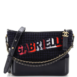 CHANEL Gabrielle Logo Hobo Tweed and Calfskin Medium