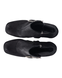 Dior Spy Button High Heel Ankle Boots in Black Leather