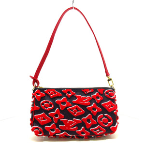 Louis Vuitton Pochette Accessoire  Canvas Clutch Bag
