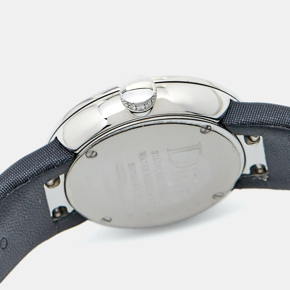 Dior Black Stainless Steel Diamond Satin La D De Dior Cd043114A002 Women Wristwatch 25 Mm