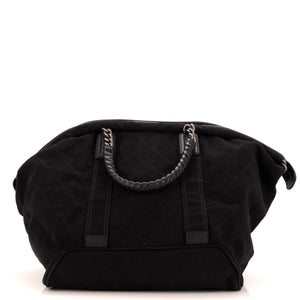CHANEL Street Style Weekender Bag Quilted Canvas