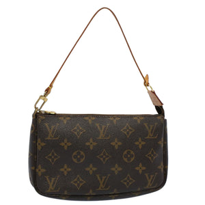 Louis Vuitton Pochette Accessoire  Canvas Clutch Bag