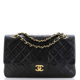CHANEL Vintage Classic Double Flap Bag Quilted Lambskin Medium