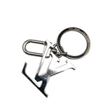 Silver Louis Vuitton Silver Plated LV Rainbow Key Ring and Bag Charm